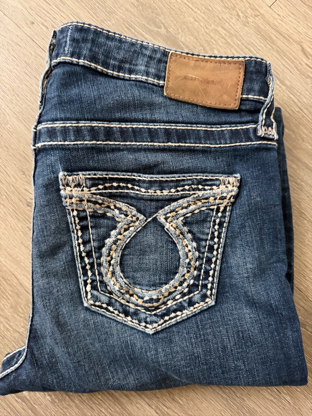 Women’s Dark Blue Embroidered Pocket Big Star Jeans